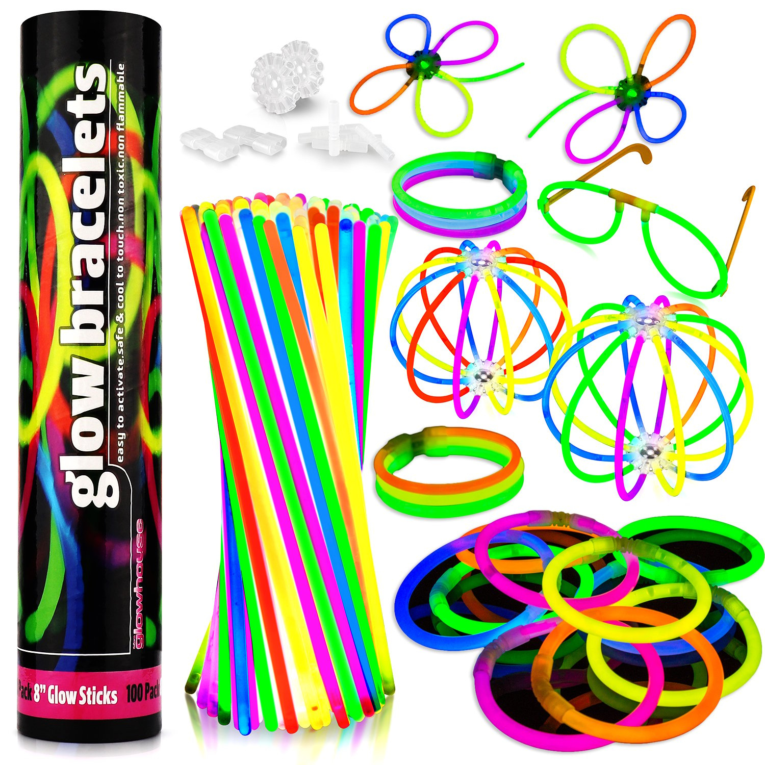 img-100 Pack of 8 Inch Glow Bracelets-0